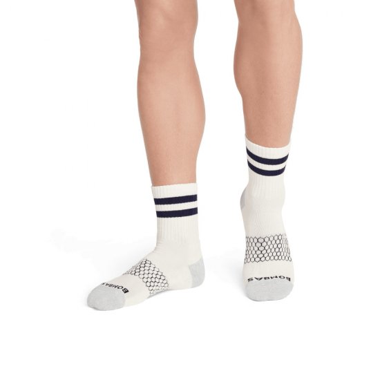 Bombas Men\'s Vintage Stripes Half Calf Socks 4-Pack