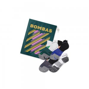 Bombas Men's Running Ankle Sock 4-Pack Gift Bag