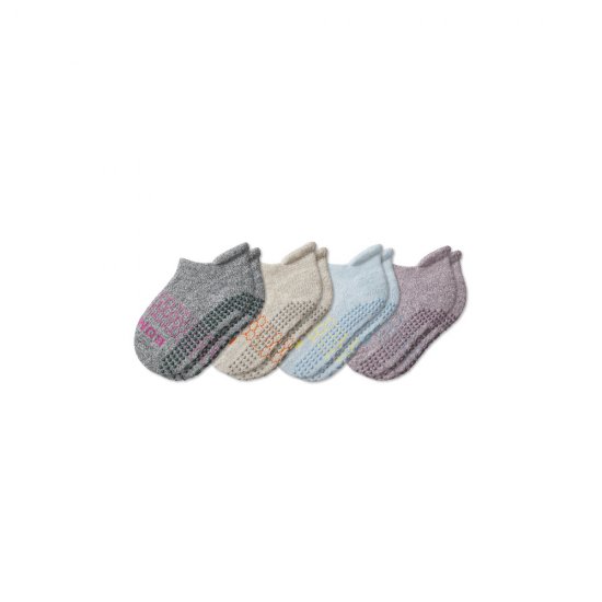 Bombas Toddler Marl Gripper Ankle Sock 4-Pack