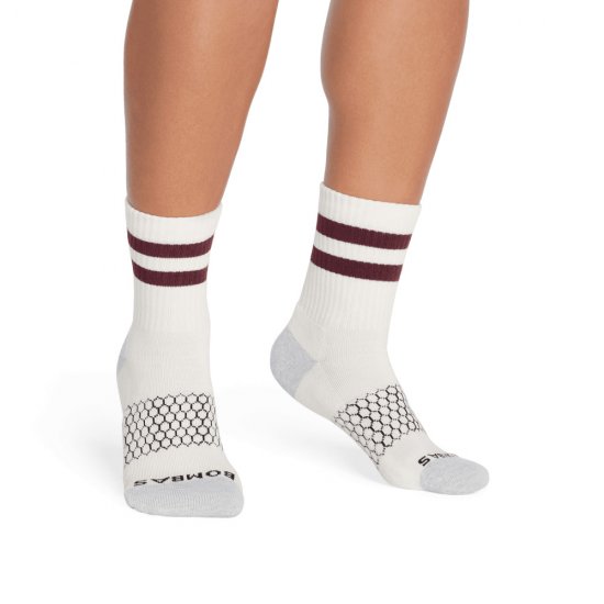 Bombas Women\'s Vintage Stripes Half Calf Socks