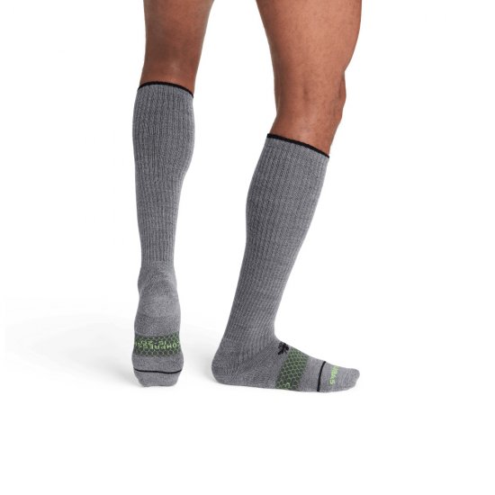 Bombas Men\'s Merino Wool Blend Everyday Compression Socks (15-20mmHg)