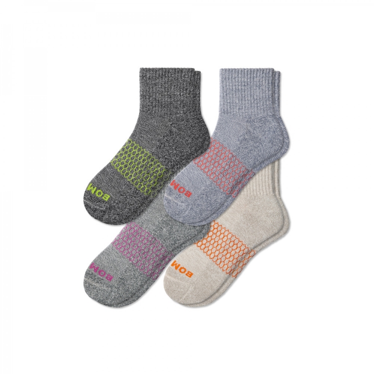 Bombas Men's Quarter Sock 4-Pack - Click Image to Close