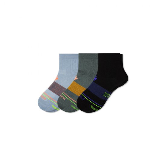 Bombas Men's Merino Wool Blend Athletic Quarter Sock 3-Pack