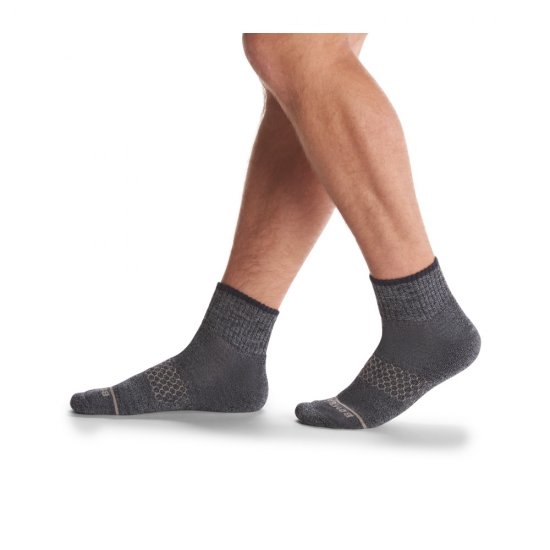 Bombas Men\'s Merino Wool Blend Quarter Sock 4-Pack