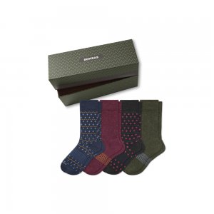 Bombas Men's Dress Calf Sock 4-Pack Gift Box