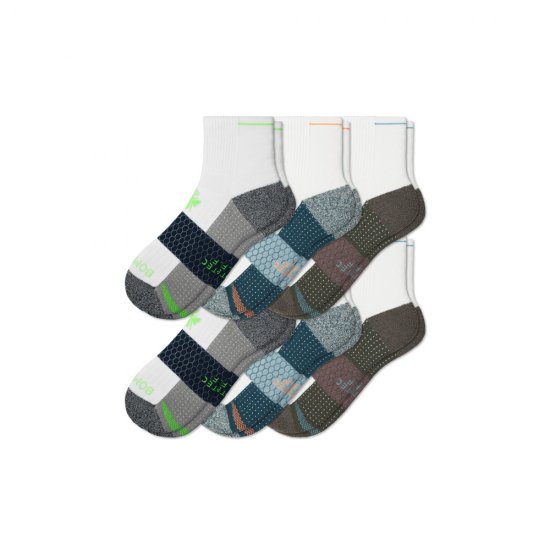 Bombas Men's Golf Quarter Sock 6-Pack