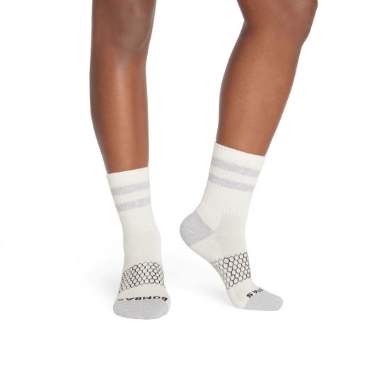 Bombas Women\'s Vintage Stripes Half Calf Socks 4-Pack