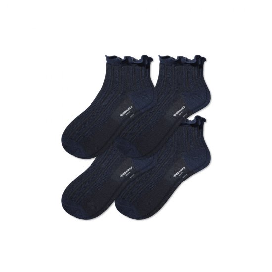 Bombas Women's Pointelle Frill Quarter Sock 4-Pack