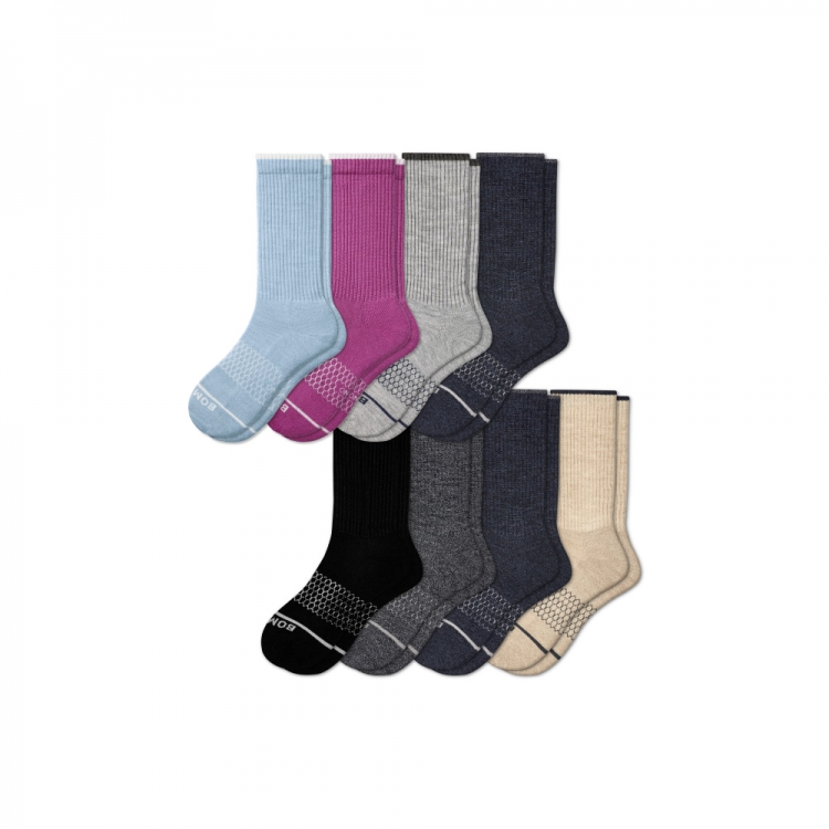Bombas Women's Merino Wool Blend Calf Sock 8-Pack - Click Image to Close