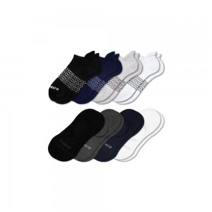 Bombas Men's Ankle & Lightweight No Show Sock 8-Pack