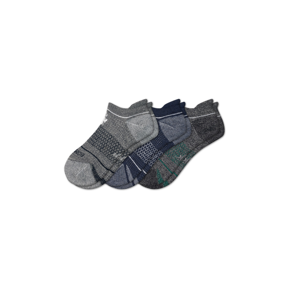 Bombas Men's Merino Wool Blend Golf Ankle Sock 3-Pack