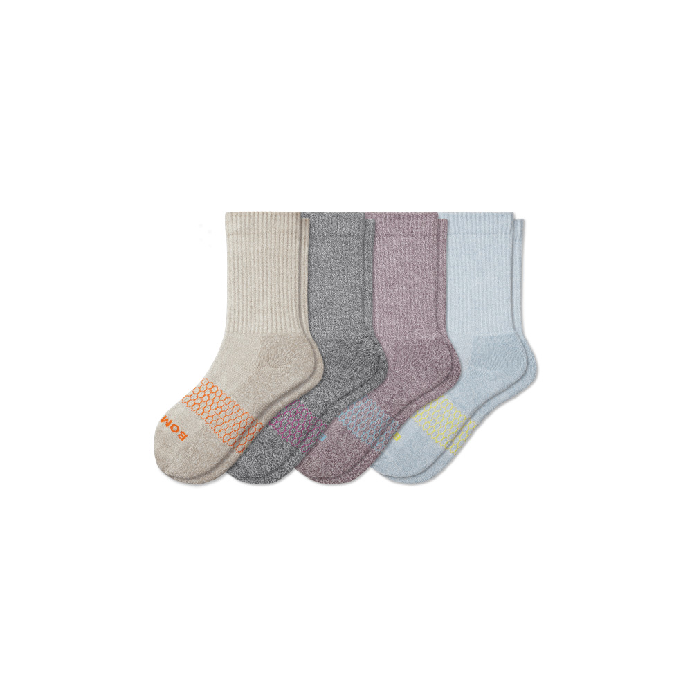 Bombas Youth Marl Calf Sock 4-Pack