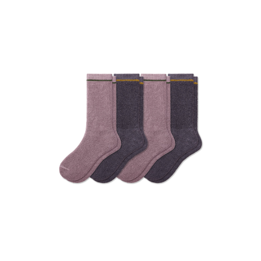 Bombas Women's Plush Terry Calf Sock 4-Pack