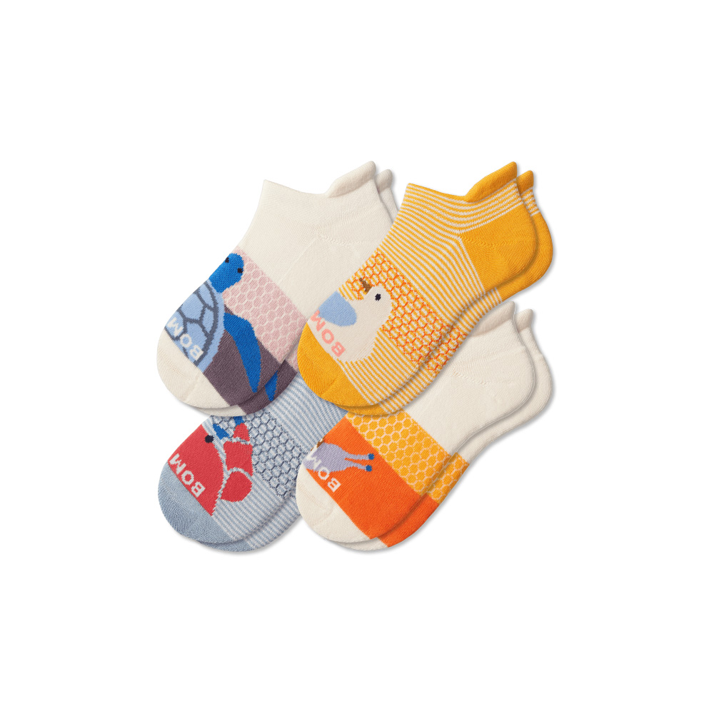 Bombas Youth Seaside Ankle Sock 4-Pack