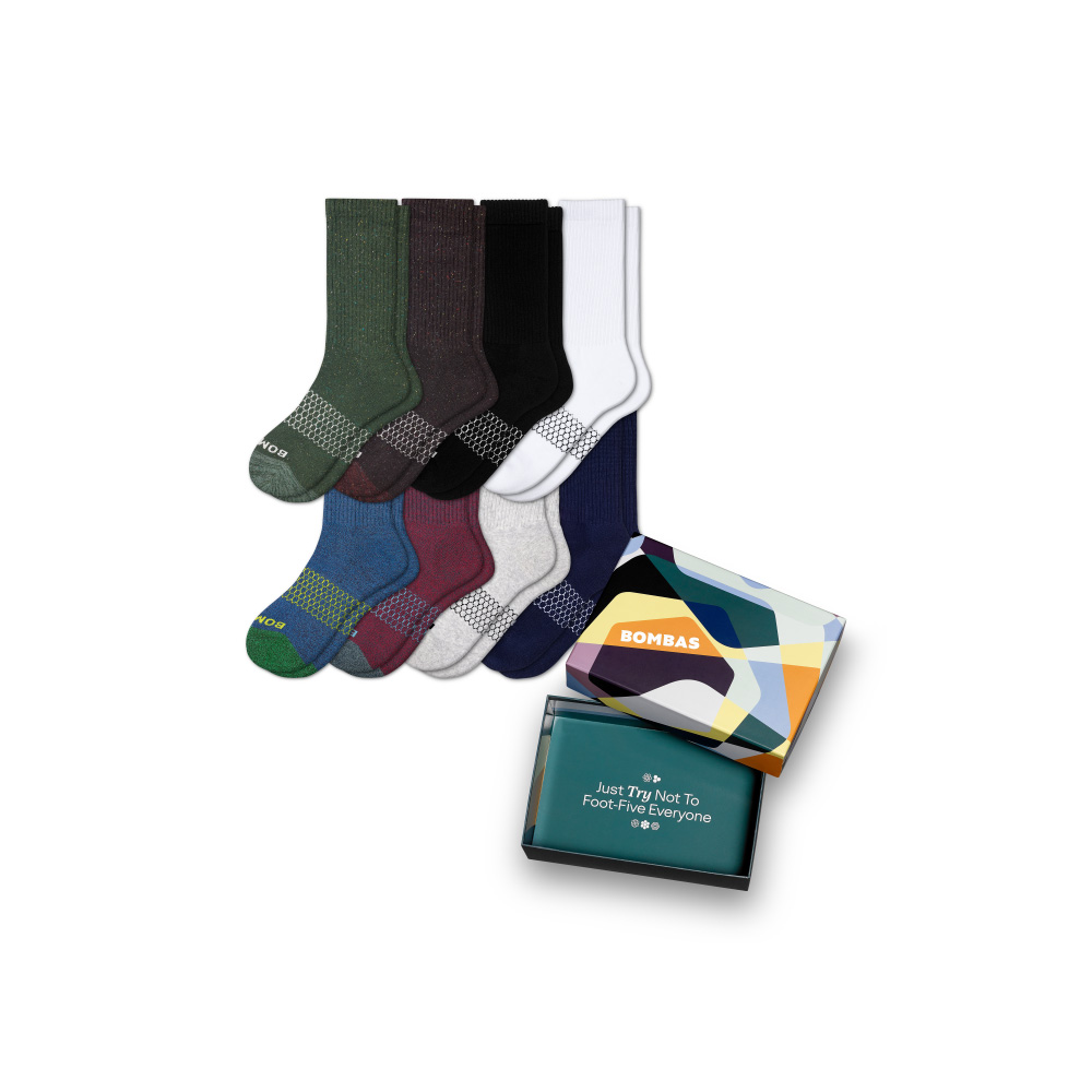 Bombas Men??s Calf Sock 8-Pack Gift Box