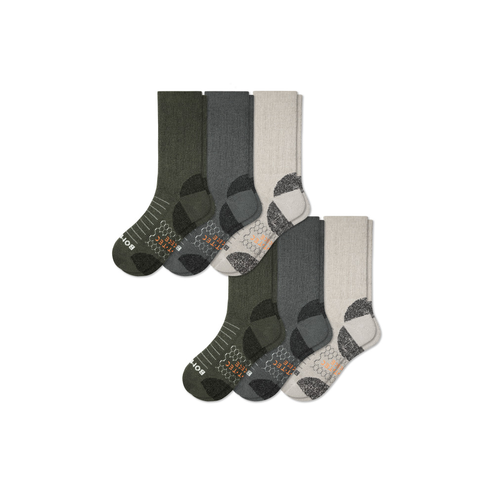 Bombas Men's Hiking Calf Sock 6-Pack