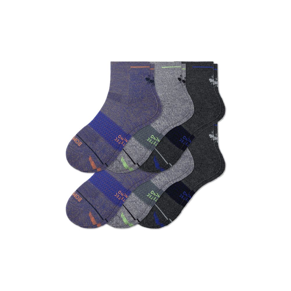 Bombas Women's Merino Wool Blend Athletic Quarter Sock 6-Pack